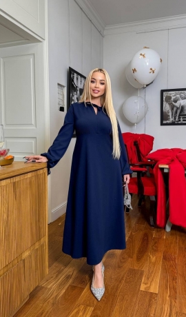LIA18693 Eleganta kleita ar apjomīgām piedurknēm 