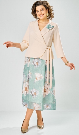 LIA22140 Divu audumu kleita