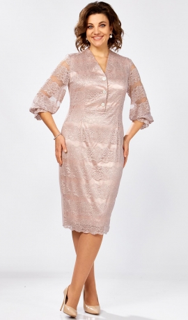 LIA22923 Pūderkrāsas eleganta kleita