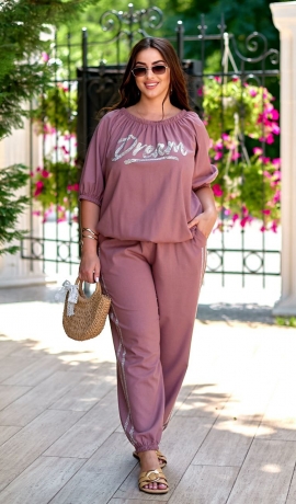 LIA18288 Divdaļīgs lina kostīms