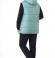 LIA8551 Piparmētru krāsas veste ar kapuci