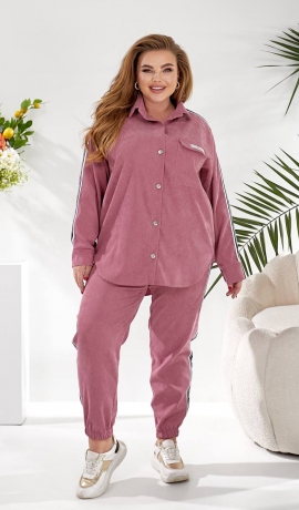 LIA25395 Divdaļīgs velveta kostīms