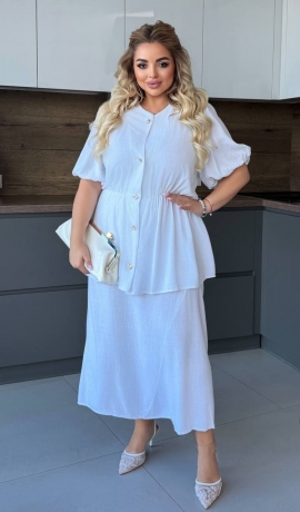 LIA25353 Divdaļīgs lina kostīms