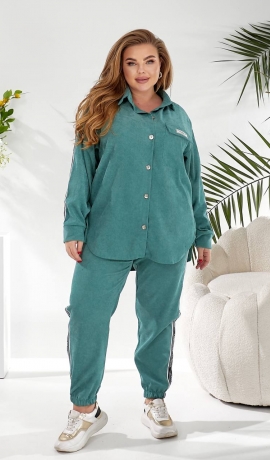 LIA25391 Divdaļīgs velveta kostīms  