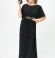 LIA20985 Maxi garuma melna kleita 