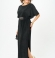 LIA20985 Maxi garuma melna kleita 