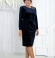 LIA14774 Tumši zila samta kleita 