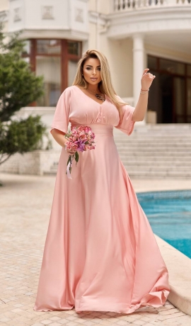 LIA18776 Zīdauduma maxi garuma kleita
