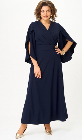 LIA21048 Eleganta tumši zila kleita 