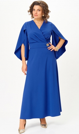 LIA21049 Eleganta zila kleita