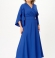 LIA21049 Eleganta zila kleita
