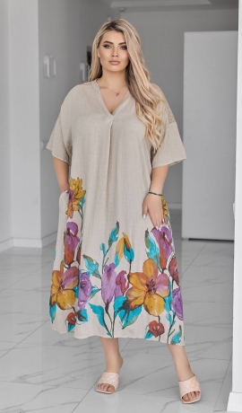 LIA22974 Viskozes kleita ar kabatām