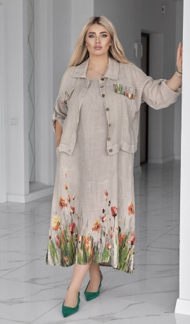 LIA22980 Divdaļīgs lina komplekts