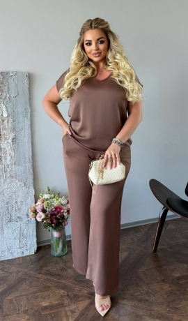 LIA24719 Divdaļīgs satīnauduma kostīms