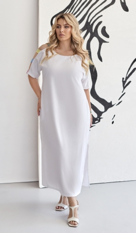 LIA24740 Lina kleita ar kabatām