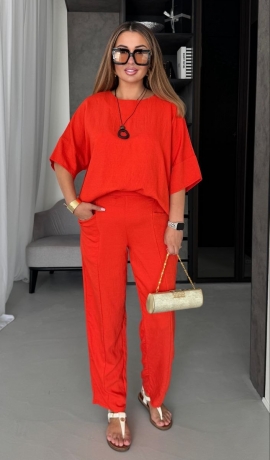 LIA24712 Divdaļīgs lina kostīms
