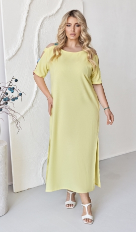 LIA24743 Lina kleita ar kabatām