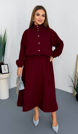 LIA26147 Divdaļīgs velveta kostīms