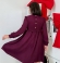 LIA15161 Bordo velveta kleita