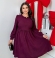 LIA15161 Bordo velveta kleita