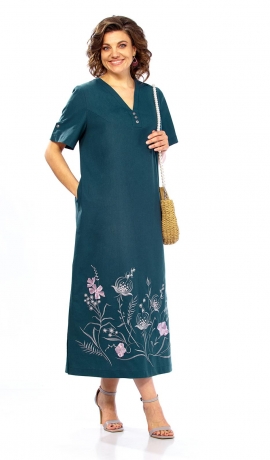 LIA24324 Lina kleita ar kabatām