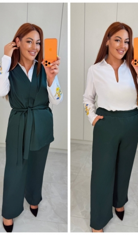 LIA25487 Trīsdaļīgs kostīms ar vesti 
