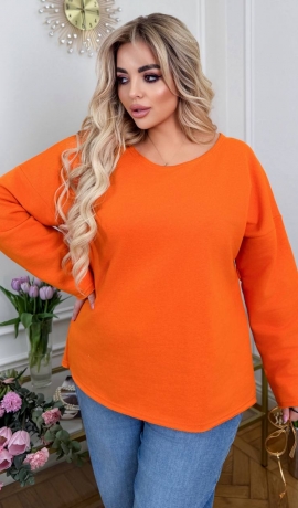 LIA26169 Oranžs kokvilnas džemperis