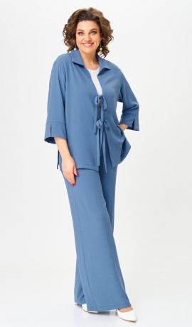 LIA21682 Indigo krāsas trīsdaļīgs kostīms