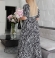 LIA17114 Raiba raksta maxi kleita 