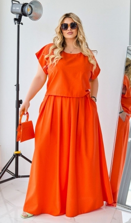 LIA24441 Divdaļīgs lina kostīms