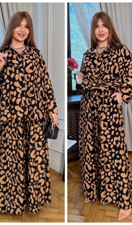 LIA24443 Divdaļīgs lina bikškostīms