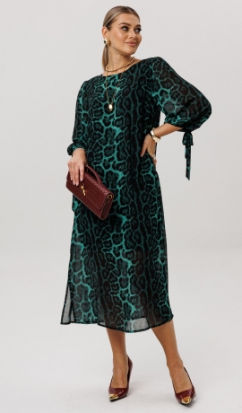 LIA21159 Šifona kleita ar rakstu
