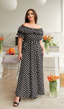 LIA22411 Maxi garuma kleita ar jostu