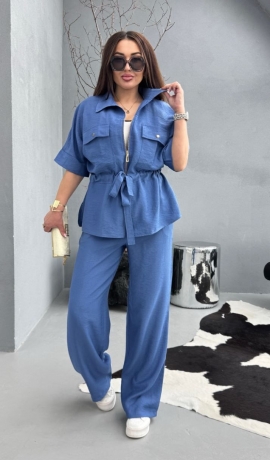LIA23715 Divdaļīgs lina kostīms