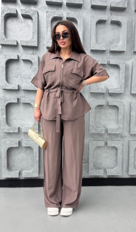 LIA23714 Divdaļīgs lina kostīms