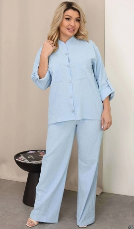 LIA23710 Divdaļīgs lina kostīms