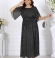 LIA20436 Melna kleita ar spīdumu 