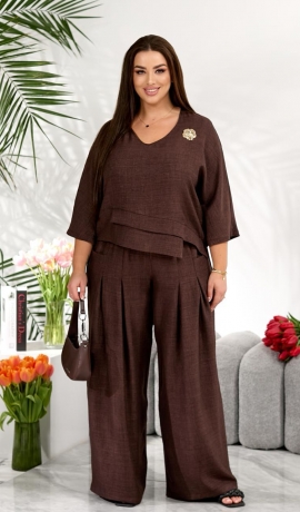 LIA23754 Divdaļīgs lina kostīms