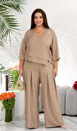 LIA23752 Divdaļīgs lina kostīms