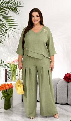 LIA23751 Divdaļīgs lina kostīms 