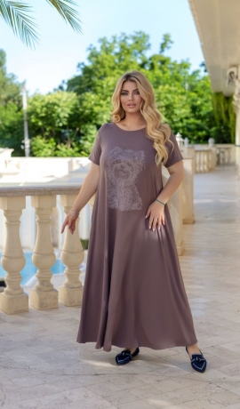 LIA24823 Trikotāžas kleita ar kabatām 