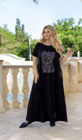 LIA24824 Trikotāžas kleita ar kabatām