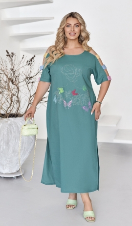LIA24821 Lina kleita ar kabatām