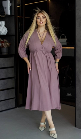 LIA25633 Viskozes kleita ar kabatām 