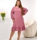 LIA25630 Velveta kleita ar volānu