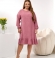 LIA25630 Velveta kleita ar volānu
