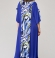 LIA9733 Zila kleita ar asimetrisku apakšu 