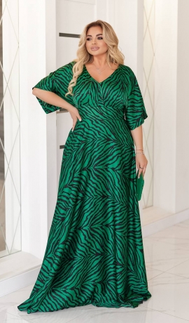 LIA17640 Raiba raksta maxi kleita