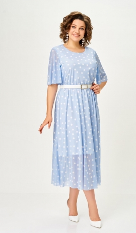 LIA24877 Gaisīga gaiši zila kleita  