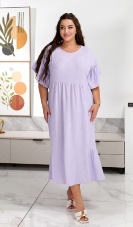 LIA24519 Muslīna kleita ar kabatām